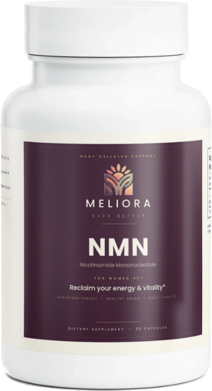 Meliora Renew NMN supplement bottle, front label